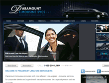 Tablet Screenshot of paramountlimo.com